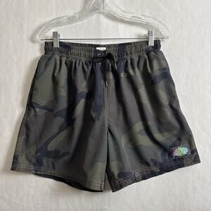 Slunks Men's Size Large Lined Camouflage 6" Inseam Activewear Shorts